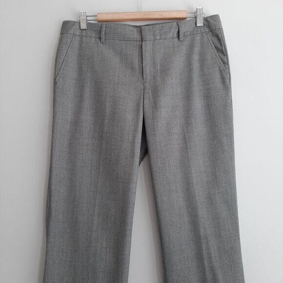 GAP Herringbone Pattern Classic Dress Pants Grey Sz 8 - Picture 3 of 11